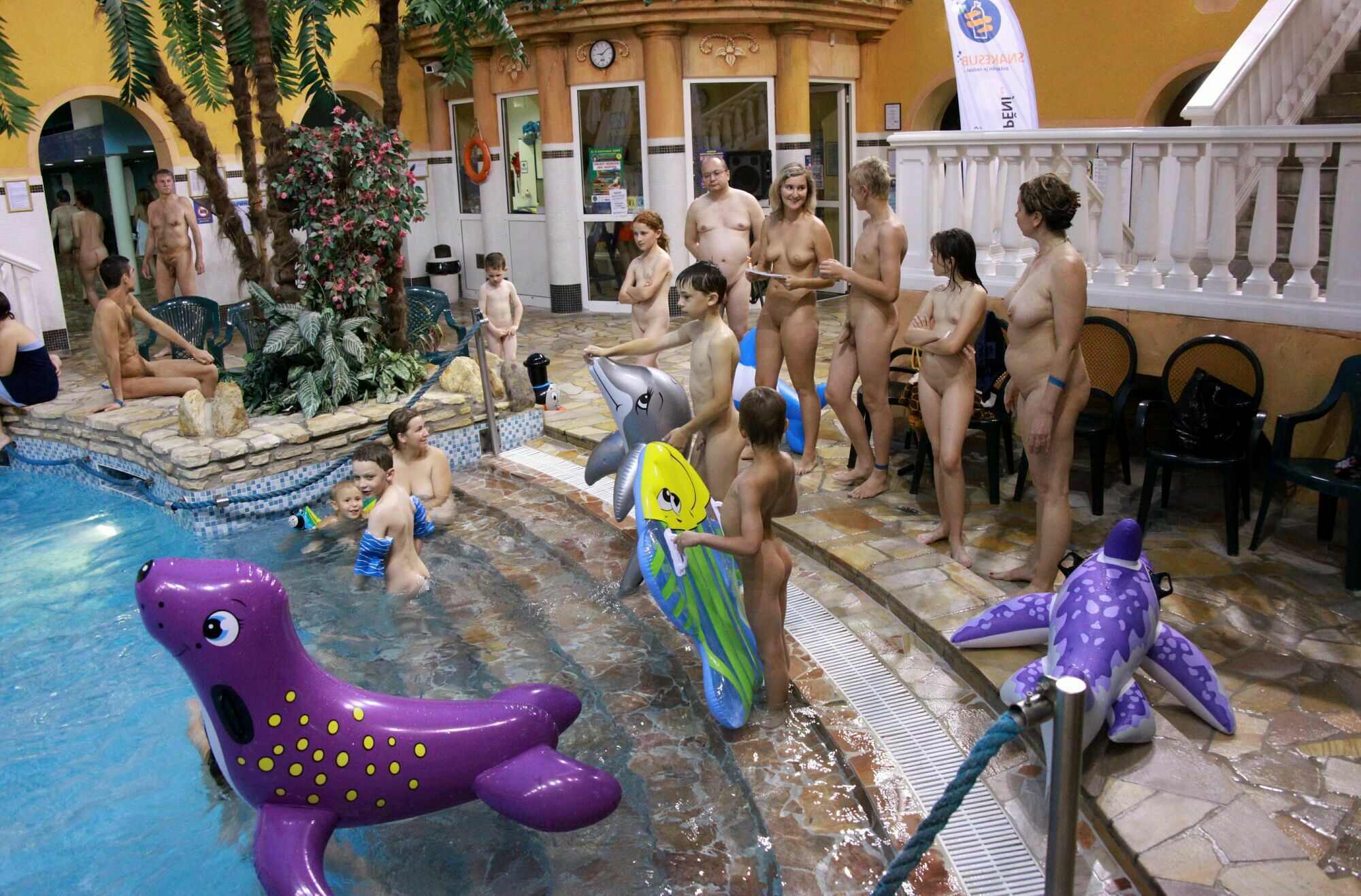Naturist Family Events Pictures [Indoor Waterside Day]
